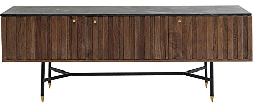Kare Desgin Lowboard Apiano, braun/schwarz, Sideboard, TV-Konsole, 3 Türen, 3 Fächer, handgearbeitet, 55x150x40cm (H/B/T)