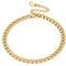 U7 Fußkette für Männer Frauen Klassische Panzerkette Fußband 22+5cm 18k vergoldet 5mm breit Fußkettchen Simpel Stil Sommer Mode Strand Fußschmuck