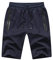 JustSun Kurze Hosen Herren Shorts Sommer Jogginghose Kurz Baumwolle Gym Sweat Sport Fitness Shorts Herren Reißverschluss Taschen Blau L