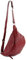 modamoda de - T77 - ital. Hüfttasche Bauchtasche Brusttasche Medium aus weichem Leder, Farbe:Purpurrot