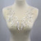 SUNMOVE 1 Paar Stickerei Pailletten Spitze Applikation Nähen Blume Stoff Kragen Patch Motiv Hochzeitskleid Kleid Braut DIY Handwerk (weiß)