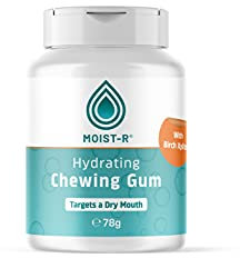 Moist-R - Chicle Hidratante | Goma de mascar Bio - Alivio de la sequedad bucal - Certificado sin OGM - Sin azúcar -Con xilitol de abedul | 78 Gr. (60uds.)