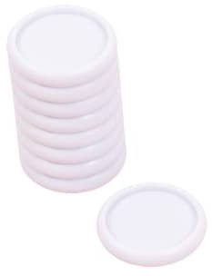 Craftelier - Kunststoffscheibenringe S zum Binden von Planern, Agenden, Notizbüchern oder Alben | Ideal für Scrapbooking und Basteln | Packung mit 9 Stück 25 mm Durchmesser - Farbe Weiß