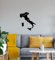 Italien als Fussballfeld Wandtattoo Schwarz Aufkleber 45 x 53 cm