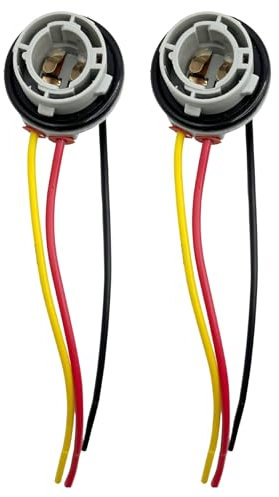 AUTOZOCO Lampenfassung P21 1157 5 W, Sockel P21 1157 5 W, Lampenfassung P21, geeignet für Bremslicht P21 1157 5 W, Kabel 11 cm, 2 Stück