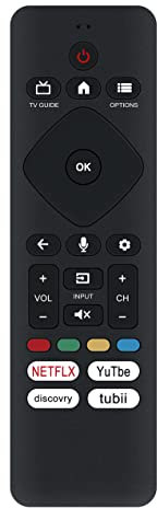 URMT26CND002 Replace Voice Remote Control Compatible with Philips 4K Ultra HD Smart LED TV 43PUL7672/F7 65PUL7552/F7 50PUL7552/F7 75PUL7552/F7 43PUL7652/F7 55PUL7552/F7 55PUL7672/F7 50PUL7672/F7