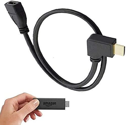 Right Angle 1.5m HDMI Male to Female Extender Extension Cable Compatible with Amazon Fire Stick TV