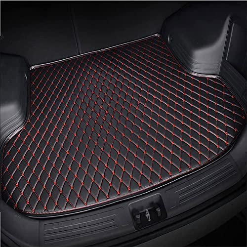 YHQKJ Coche Alfombrillas Maletero para Ford Kuga III 2019 2020 2021 2022 2023, Cuero Funda Maletero Protector Antideslizante Bandeja Forro Maleteros Alfombra Accesorios,B/Black-Red