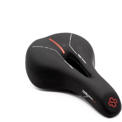Wittkop MEDICUS PRO EVO 1.0 Gel Trekking Fahrradsitz - Fahrradsattel mit Memory-Schaum, ergonomischem Design, NAWAVE-Rahmensystem und zentraler Öffnung für maximale Belüftung - Schwarz