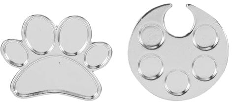 Beavorty 2pcs Nail Art Ring Palette Diy Color Mixing Tray for Nail Gel Polish Finger Ring Manicure Pallet for Blending Pigments and Displaying Designs