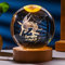 3D-Laser-Konstellation, Kristallkugel, 60 mm, 80 mm, Kristallpapierstadt, globales Glas, Feng Shui mit USB-Basis, 12 Sternzeichen, Geschenkstatue, Schnitzglas, Heimdekoration (8 cm, Steinbock)