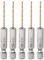 sourcing map 5Stk 1/4 Sechskant Schaft Bohrung Bits 1.5mm Titanium Bohrung Bits Set M35 Hoch Geschwindigkeit Stahl Drehbohrer 62mm Lang Vollständig Erdung für Holz Edelstahl Metall Plastik