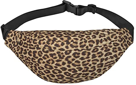 PIXOLE Gürteltasche mit Leopardenmuster, für Damen und Herren, Umhängetasche, große Umhängetasche, mit verstellbarem Gürtel, Einheitsgröße