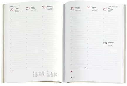 Miquelrius Taschenkalender 2024, Wochenansicht, vertikal, Größe Plus, 155 x 213 mm (ähnlich A5), Spanisch, Portugiesisch und Englisch