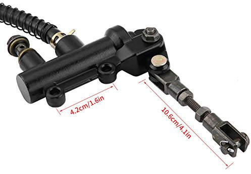 Pompa Freno Posteriore, Pompa Freno a Pedale Posteriore, Lega di Alluminio Dal Design Pieghevole, Facile da Usare, per la Maggior Parte delle Moto