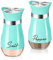 Dorblely Salière et Poivrière Set, 120ml Acier Inoxydable Poivriere, Saliere en Verre, Pots à épices, pour La Maison ou La Cuisine, Épices, Restaurant - Bleue