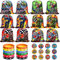 Ywediim Motorrad Party Mitgebsel, Einschließlich Motorrad-Thema Junge Motocross Taschen Drawstring Goodie behandeln Taschen Armbänder Abzeichen, für Motocross-Thema Kinder Geburtstag Party Geschenk