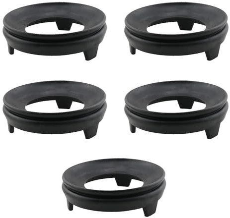 HJGarden 5 supporti a sfera per uova in pietra nera con base di cristallo per esposizione, scultura a sfera, espositore per uova di struzzo, base per uova di struzzo, supporto per uova d'oca