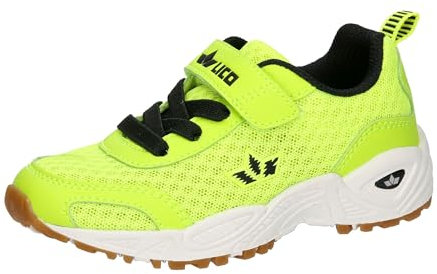 Lico Unisex Kinder Bronte Vs Hallenturnschuhe, Neongelb Schwarz, 33 EU