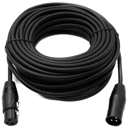 System-S Câble audio 15 m XLR 3 broches mâle vers femelle adaptateur noir
