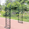 Gartenbogen Metall Torbogen Wetterfest Rosenbogen Breit 140CM 180CM 200CM 220CM 260CM 280CM 300CM 340CM Rankhilfe Rankgitter Rosengestell Rankbogen Für Rankpflanzen (Color : Schwarz, Size : 140x230x