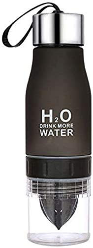 Mr. Gadget's Solutions Botella de agua de limón, tazas de gimnasio, infusor de frutas, exprimidor, taza de salud de 650 ml, H2O, botella de agua para deportes al aire libre, taza de jugo, taza de