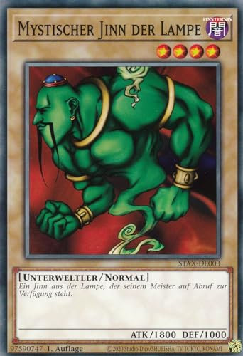 STAX-DE003 - Mystischer Jinn der Lampe - Common - 1. Auflage - DEUTSCH - mit LMS Trading Fieldcenter-Karte Yugioh