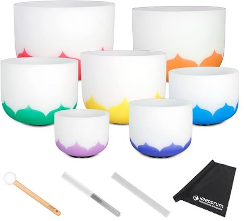 Sela - Juego de cuencos tibetanos (432 Hz, incluye gamuza de microfibra)