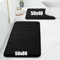 PHP Pedestal Mats Indoor Memory Foam Bath Mat - Non-Slip Floor Mat Comfortable Bathroom Mat - Black, 50 x 40 cm