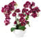 PASCH® XXL Kunstblume Orchidee Groß (56cm) in Hochglanz-Keramiktopf | Künstliche Orchideen im Topf | Kunstblumen Wie Echt | Purpur