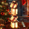Hzdyopk 4er Set LED Geschenkboxen, Weihnachten Dekoboxen mit 60 Warmweiße LEDs, Weihnachtsdeko Beleuchtete mit Fernbedienung, 8 Modi und Timing-Funktion, Weihnachtenbox Deko Außen Innen