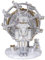 Christmas Paradise mechanische aufziehbare Spieluhr Nussknacker mit Riesenrad 14cm Weihnachtsdeko weiß