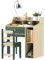 AIYAPLAY Kids Desk and Chair Set, Children Study, Table and Chair Set with Storage Shelves, Drawer, Kids Table and Chair Set for 3-10 Years, Green