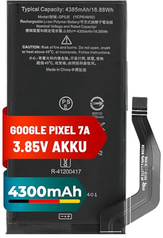 Mpsmobile® Akku für Google Pixel 7a | 4300mAh | Original Ersatzbatterie