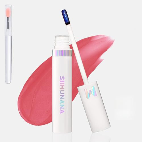 Siimunana Lip Stain, Imaginaryls Lip Stain, Wonder Blading Lip Stains Masque, Long Lasting Waterproof Nude Lip Tint, Matte Stain Peel off Non-Stick Cup (06#)