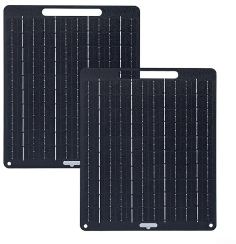 Lot de 2 panneaux solaires USB 10 W pour téléphones portables, ordinateurs portables, téléphones portables, batteries externes, randonnée, pêche
