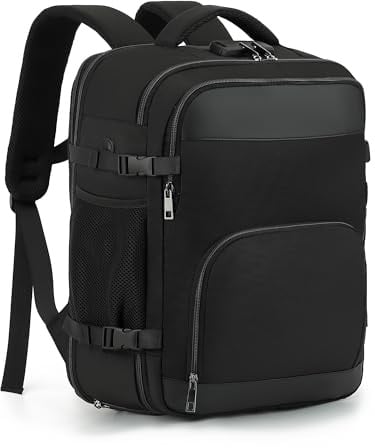 Telura for Ryanair Cabin Bags 40x30x20, Expandable Travel Backpack | 40x30x20cm to 40x30x25cm, 24L to 30L, Anti-theft Bag, for 14 Laptop, Underseat Hand Luggage with Shoe Bag & Rain Cover