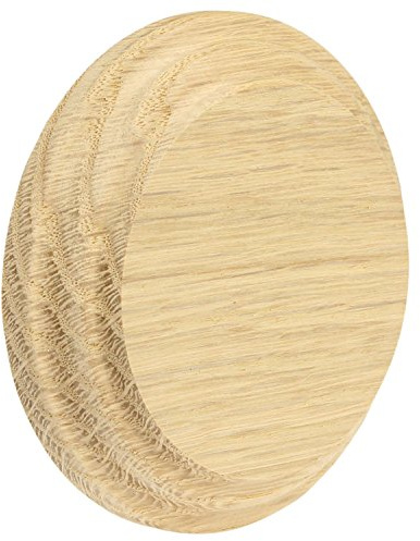 Jackson Woodturners Circular Wall Patrice for Handrail Brackets – 96mm x 19mm – Available in Pine, Oak, White Primed, Hemlock, Dark Hardwood, Pre-Finished Oak (Oak)
