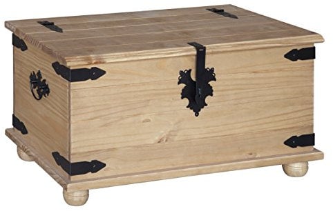 Mercers Furniture Corona Solid Pine Blanket Box Ottoman