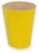 Leder Würfelbecher Color/ohne Würfel, Standard Größe 9cm (gelb)