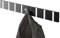 Knax 8 Garderobe Haken silber (Schwarz matt)