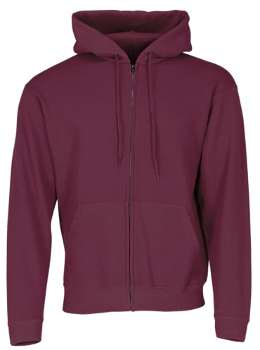 Fruit of the Loom Men's Pull-over Classic Hooded Sweat, Burgundy, Small - C