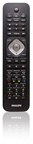 Philips SRP5016/10 Universal Fernbedienung (6-in-1, TV, Blu-ray, STB, STR, SB, AUX) schwarz