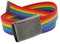 Build A Belt Gürtelschnalle für Jungen, 3,2 cm breit, Antik-Silber, Regenbogen, S 4-7