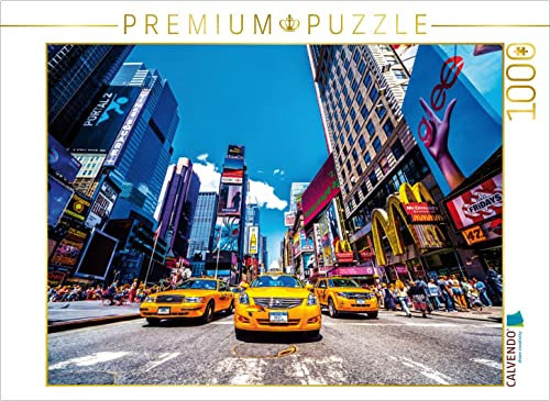 CALVENDO Puzzle Times Square Taxis 1000 Teile Puzzle quer | Lege-Größe cm Foto-Puzzle für glückliche Stunden