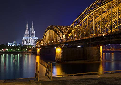 HANSEPUZZLE 23431 - Kölner Dom Puzzle 130 Teile | Gebäude Puzzle mit hochwertiger Puzzle Aufbewahrung: Kartonbox und wiederverschließbarem Beutel | Puzzle-Maße: 28,7 x 20 cm
