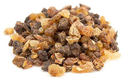 Premium Myrrhe zum Räuchern und Verbrennen auf Räucherkohle, reines Harz grob gemahlen, original Luxflair® Räucherwerk in der 50g Packung