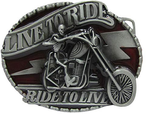 LKMY Old Skool Skull Gürtelschnalle für Biker Motorrad Choppers (Skull2), Skull2