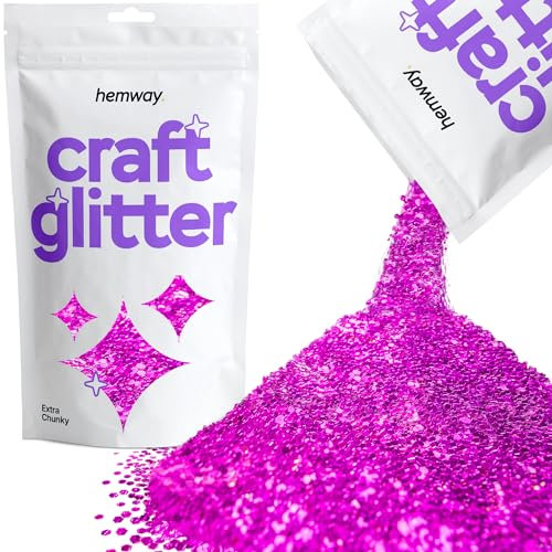 Hemway Craft Glitter 100g 3,5 Unzen Extra-Chunky 1/24 0,040 1MM (Fuchsia Pink)