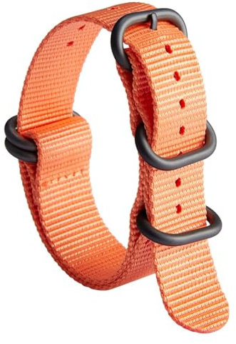 BINLUN Uhrenarmband Dick G10 Premium Ballistic Nylon Ersatz Mehrfarbenbänder für Männer Frauen 18mm 19mm 20mm 21mm 22mm 23mm 24mm mit Military Heavy Duty 5 Ringe Silber/Schwarz Edelstahlschnalle